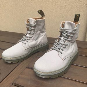 Dr. Martens Gray Canvas Boots
